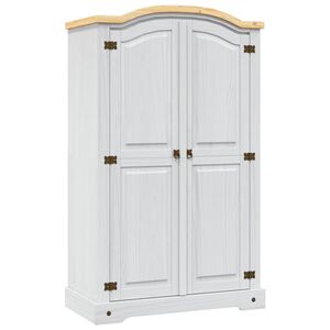 vidaXL Wardrobe | White body with brown top