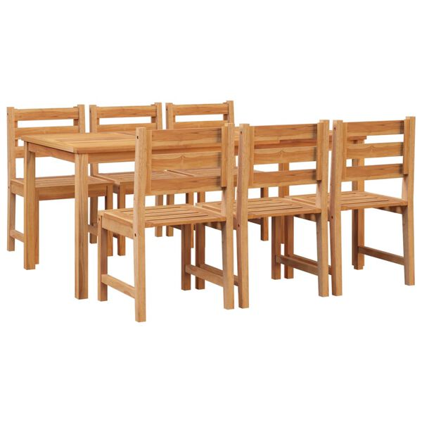 vidaXL 7 Piece Garden Dining Set Solid Wood Teak