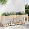 vidaXL Garden Planter Beige 203.5 x 53 x 76.5 cm Solid Fir Wood