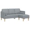 vidaXL Sofa Set 2 pcs Light Grey 173 x 131 x 67 cm Fabric