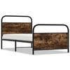 vidaXL Bed Frame Without Mattress 90x190 cm Single Smoked Oak Engineered Wood
