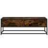 vidaXL Coffee Table Smoked Oak 100x50x35 cm Engineered Wood and Metal