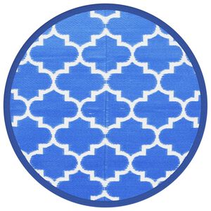 vidaXL Outdoor Carpet ARAKIL Blue &Oslash;120 cm PP