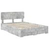vidaXL Bed Frame Concrete Grey 150 x 200 cm Engineered Wood