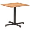 vidaXL Bistro Table with Live Edges 80x80x75 cm Solid Acacia Wood