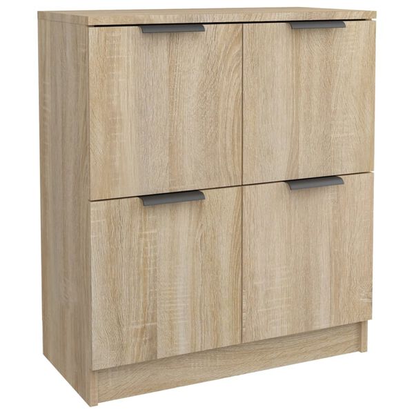 vidaXL Sideboards 2 pcs Sonoma Oak 60x30x70 cm Engineered Wood
