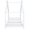 vidaXL Kids Bed Frame White Solid Pine Wood 90x200 cm