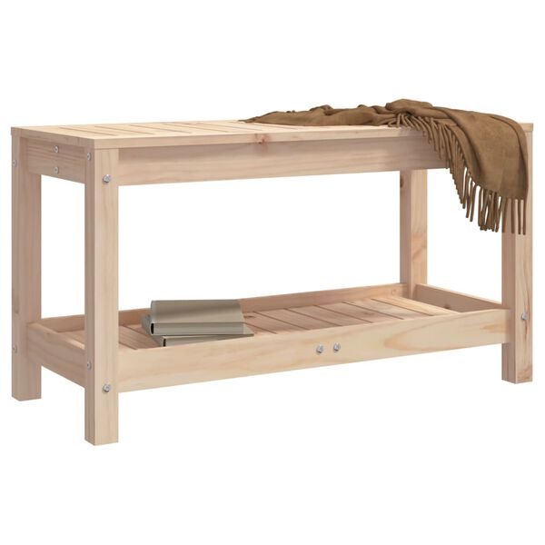 vidaXL Garden Bench 82.5x35x45 cm Solid Wood Pine