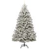 vidaXL Artificial Christmas Tree Green and White 270 cm PVC and Metal
