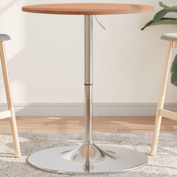 vidaXL Bar Table &Oslash;60x89.5 cm Solid Wood Beech