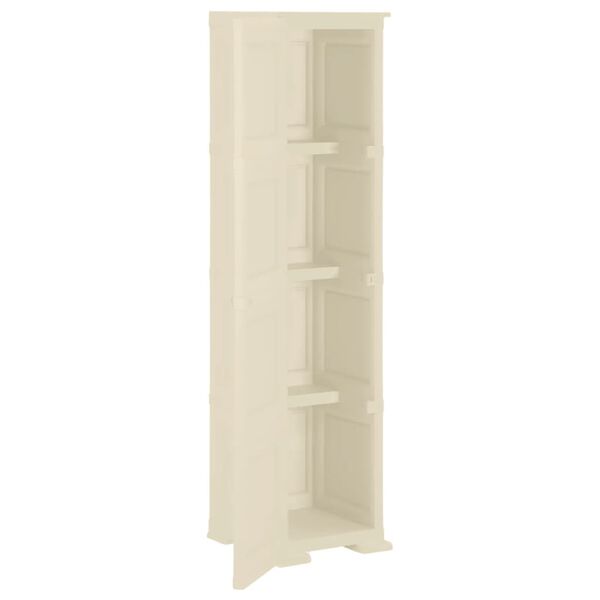 vidaXL Plastic Cabinet 40x43x164 cm Wood Design Angora White
