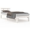 vidaXL Bed Frame without Mattress White 75x190cm Small Single