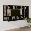 vidaXL 8 Piece TV Cabinet Set Black Engineered Wood