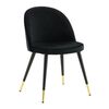Venture Home Dining Chairs 2 pcs Velvet Velvet Black and Brass