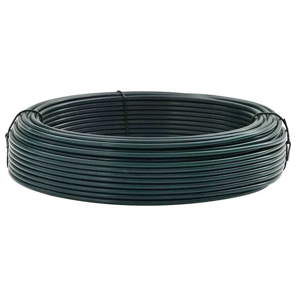 vidaXL Fence Binding Wire Green 33 m PVC