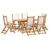 vidaXL 7 Piece Garden Dining Set Solid Wood Acacia and Textilene