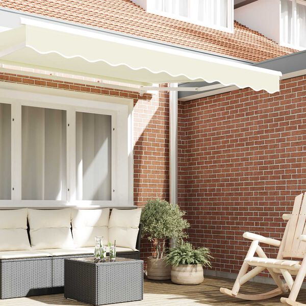 vidaXL Awning Valance Cream 230 x 20 cm Canvas