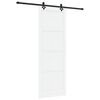 vidaXL Sliding Door White and Black 83 x 232 cm Solid Pine Wood
