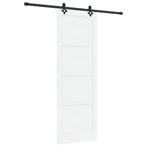 vidaXL Sliding Door White and Black 83 x 232 cm Solid Pine Wood