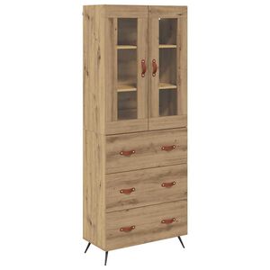 vidaXL Highboard Cabinet with Shelf 2 pcs Artisan Oak Engineered Wood