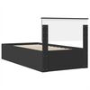 vidaXL Bed Frame with Headboard Black 75 x 190 cm Engineered Wood