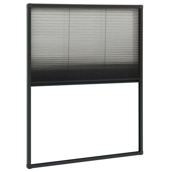 vidaXL Plisse Insect Screen for Windows Aluminium Anthracite 80x100 cm