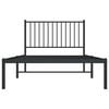 vidaXL Metal Bed Frame without Mattress with Headboard Black 100x200cm