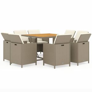 vidaXL Garden Dining Set | Beige