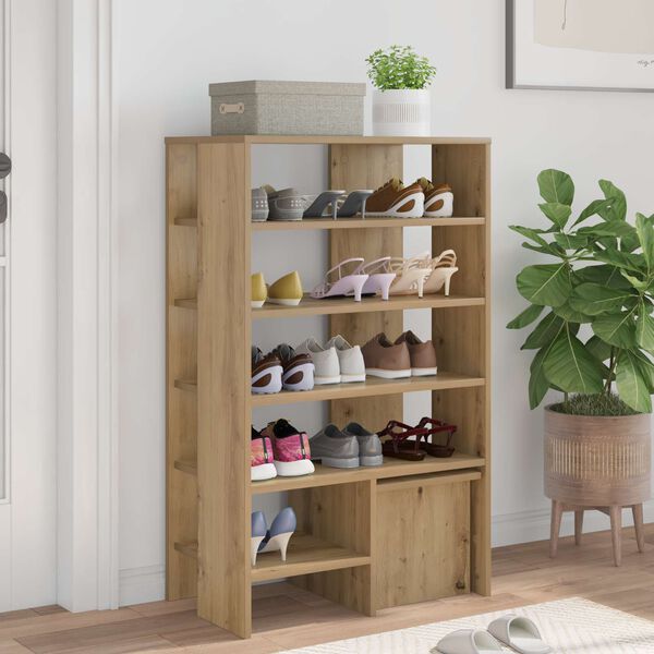 vidaXL Shoe Cabinet with Shelf 2 pcs Artisan Oak Engineered Wood