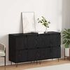vidaXL Sideboards 2 pcs Black oak 120 x 35 x 70 cm Engineered wood