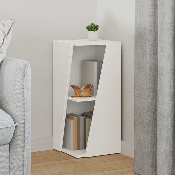 vidaXL Side Shelf White 33 x 32 x 70.5 cm Engineered Wood