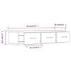 vidaXL Wall Cabinet Brown Oak 88x26x18.5 cm Engineered Wood