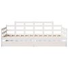 vidaXL Daybed with Drawers without Mattress White 90x200 cm Solid Wood