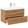 vidaXL Sink Cabinet with Built-in Basin Artisan Oak