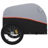vidaXL Bike Trailer Black and Orange 30 kg Iron