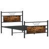 vidaXL Bed Frame without Mattress Smoked Oak 100x200 cm Engineered Wood