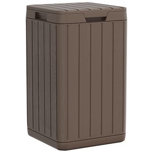 vidaXL Outdoor Garbage Bin Brown 38x38x65 cm PP