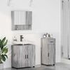 vidaXL Bathroom Furniture Set with Drawer with Door 3 pcs Grey Sonoma
