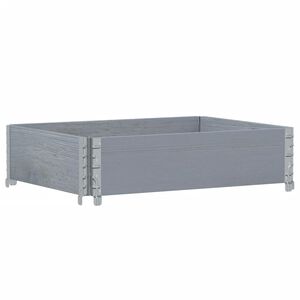 vidaXL Pallet Collar Grey 80x60 cm Solid Wood Pine
