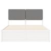 vidaXL Bed Frame with Upholstered Headboard Light Grey 140 x 190 cm