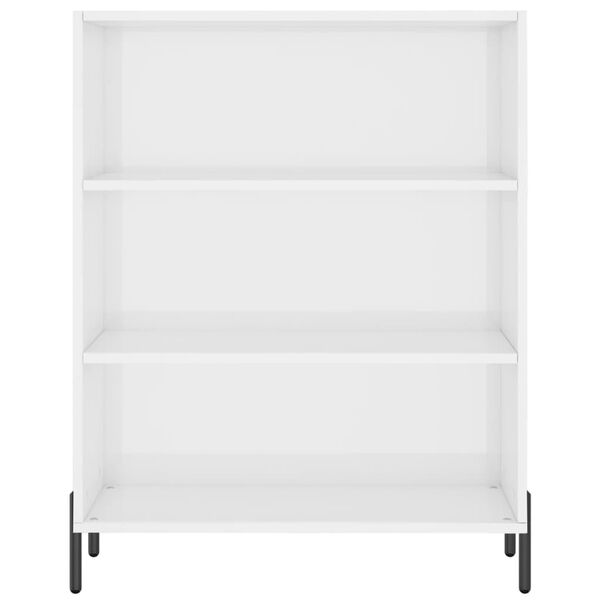 vidaxL Shelf Cabinet High Gloss White 69.5x32.5x90 cm Engineered Wood