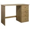 vidaXL Desk with 4 Drawers 110x50x74 cm Solid Pine Wood