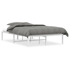vidaXL Metal Bed Frame without Mattress White 120x190cm