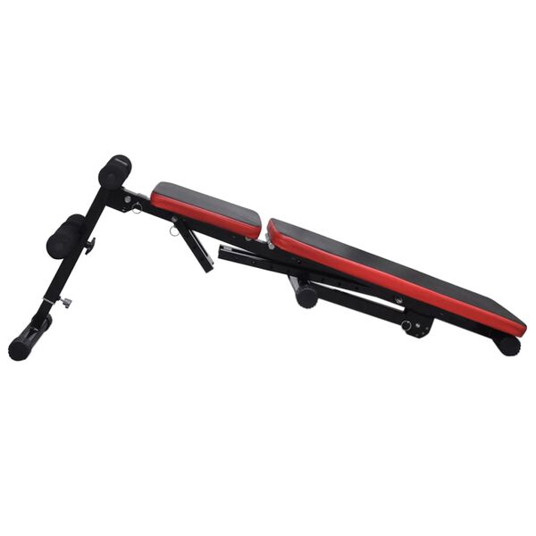 vidaXL Adjustable Sit-up Bench with Barbell and Dumbbell Set 60.5 kg