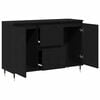 vidaXL Sideboard Black oak 101.5 x 35 x 70 cm Engineered wood