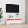 vidaXL TV Cabinet with LED Lights White 100x35x40 cm