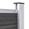 vidaXL Fence Panel Set WPC 353x146 cm Black