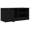 vidaXL TV Cabinet Black 80x35x36.5 cm Engineered Wood