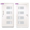 vidaXL Front Door Aluminium and PVC White 110x210 cm