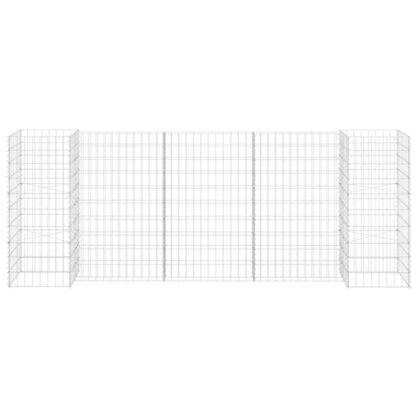 vidaXL H-Shaped Gabion Planter Steel Wire 260x40x100 cm